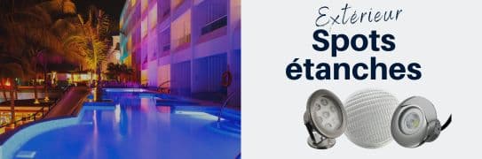Spots étanches et immergeables pour bassins, piscines, fontaines