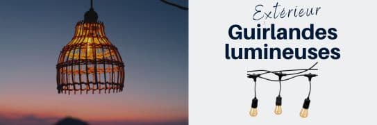 Guirlandes guinguettes lumineuses d'extérieur