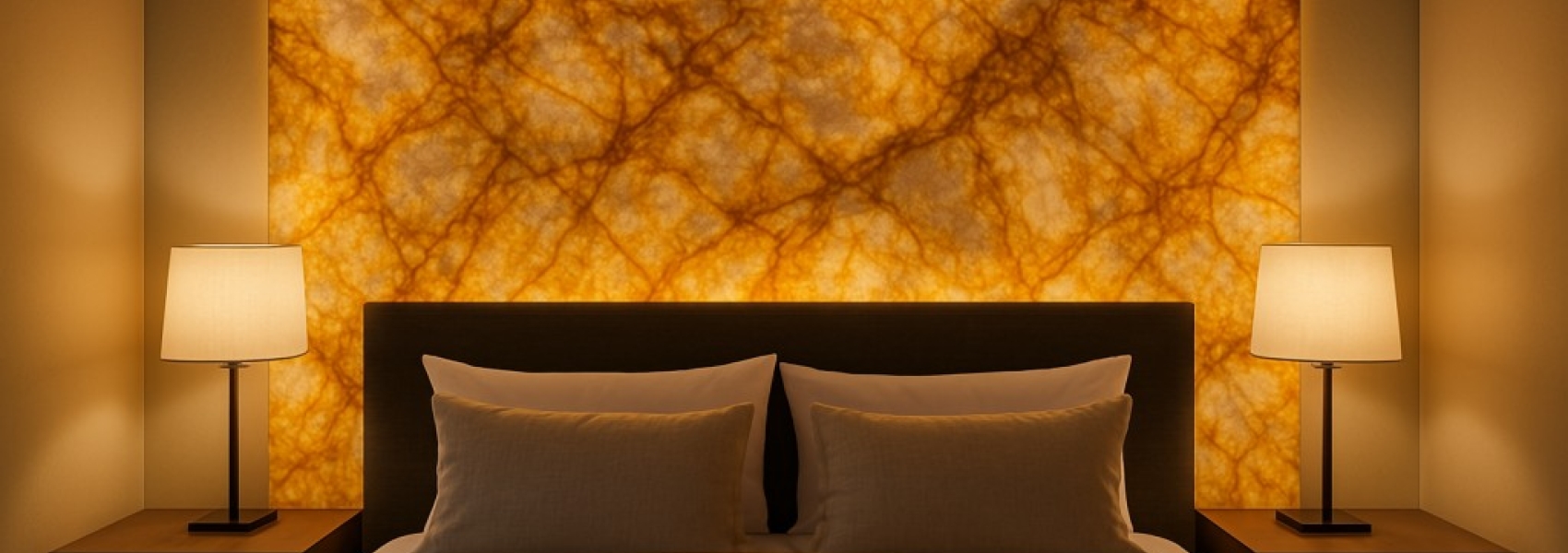 Éclairage de feuille de pierre avec un ruban LED